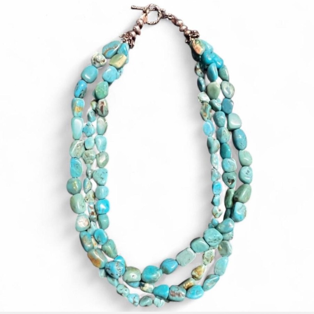 Vintage Native American Made Turquoise Choker, 17"